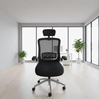Ergonomic Office Chair with Mesh Back and Headrest
