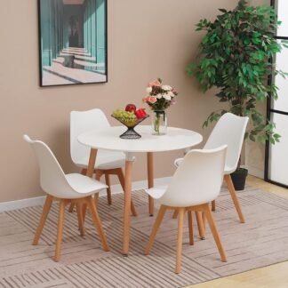 Round Dining Table with 4 Chairs