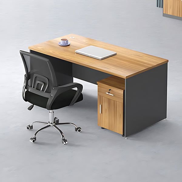 Modern Office Desk with Lockable Drawer
