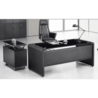 Luxury Glass Top Executive Desk – Modern Office Desk for Executive Workspaces