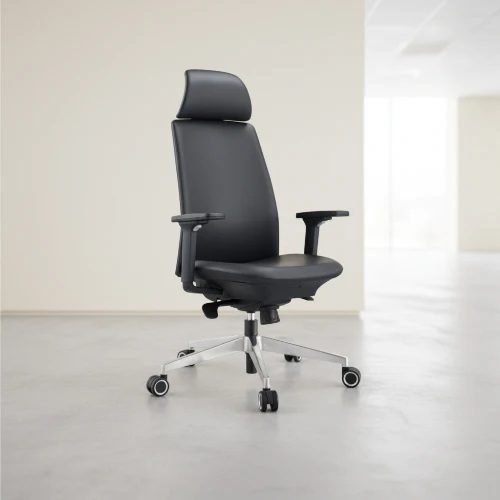 High-Back Executive Office Chair with Headrest and Adjustable Armrests