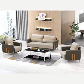 Modern Executive 3-Piece Leather Sofa Set