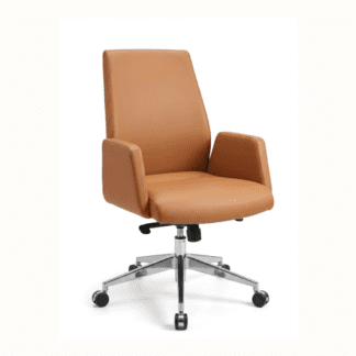 Premium Brown Leather Office Chair