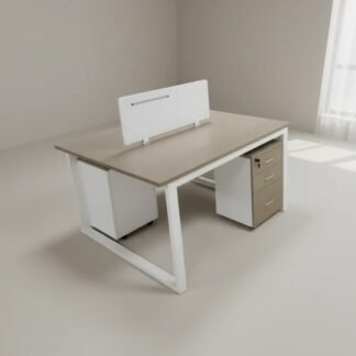 2 Man Workstation Unit with Metal Legs
