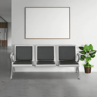 3 Seater Waiting Leather Chair