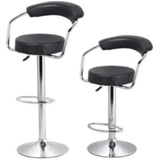 Chrome Bar Stool With Backrest