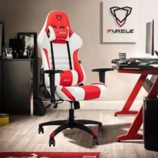 Ergonomic Gaming Chair White and Red