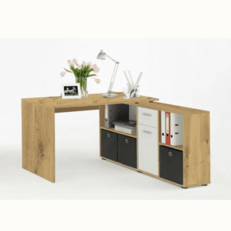 Modern Office Desk with Storage Executive L-Shape
