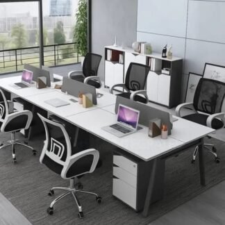 Premium 6-Man Office Workstation