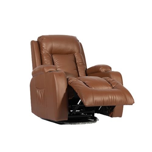 Executive Leather Breathable Recliner Chair With Cup Holder