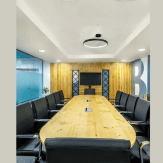 Modern Wood-Finish Conference Table