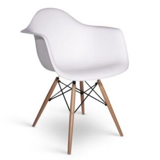 Modern White Plastic Dining Chair